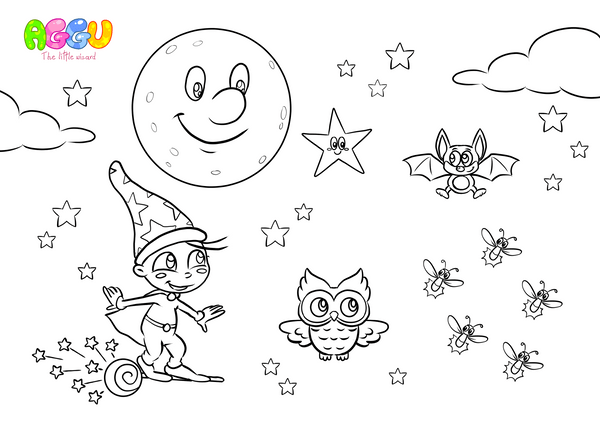 Aggu Twinkle Little Star coloring page thumbnail