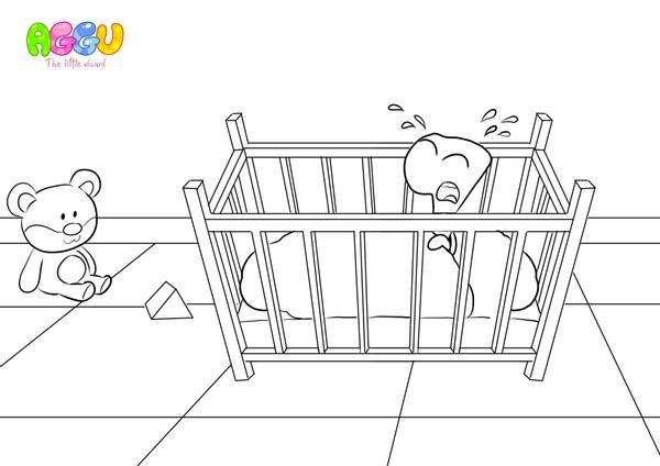 Aggu Rock-A-Bye Baby coloring page thumbnail